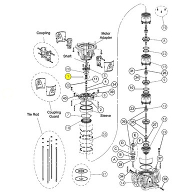 Goulds 10K166, Mechanical Seal 8 Cartridge Seal SilCar/SilCar/EPDM, Fits Model 33SV, 46SV, 66SV, 92SV