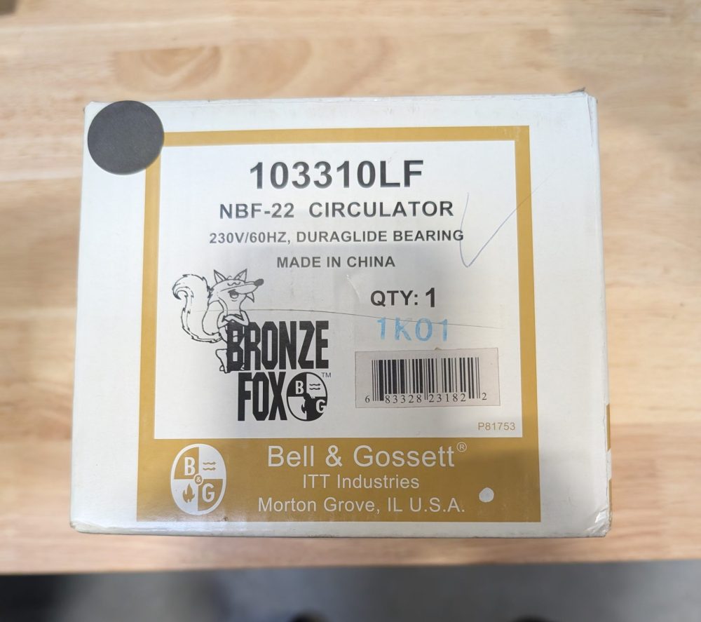 103310LF BSTR NBF-22 1/25HP 208/230V Bronze