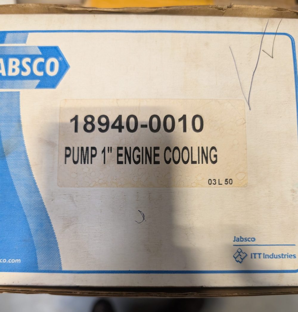 JABSCO 18940-0010 ENGINE COOLING SELF-PRIMING PUMP - Image 2
