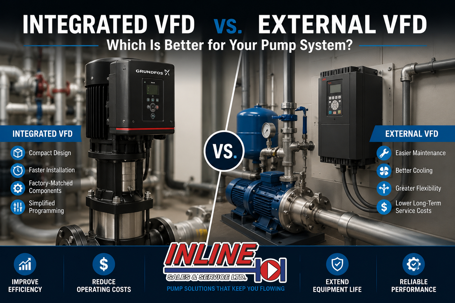 Integrated VFD vs  Wall Mounted External
